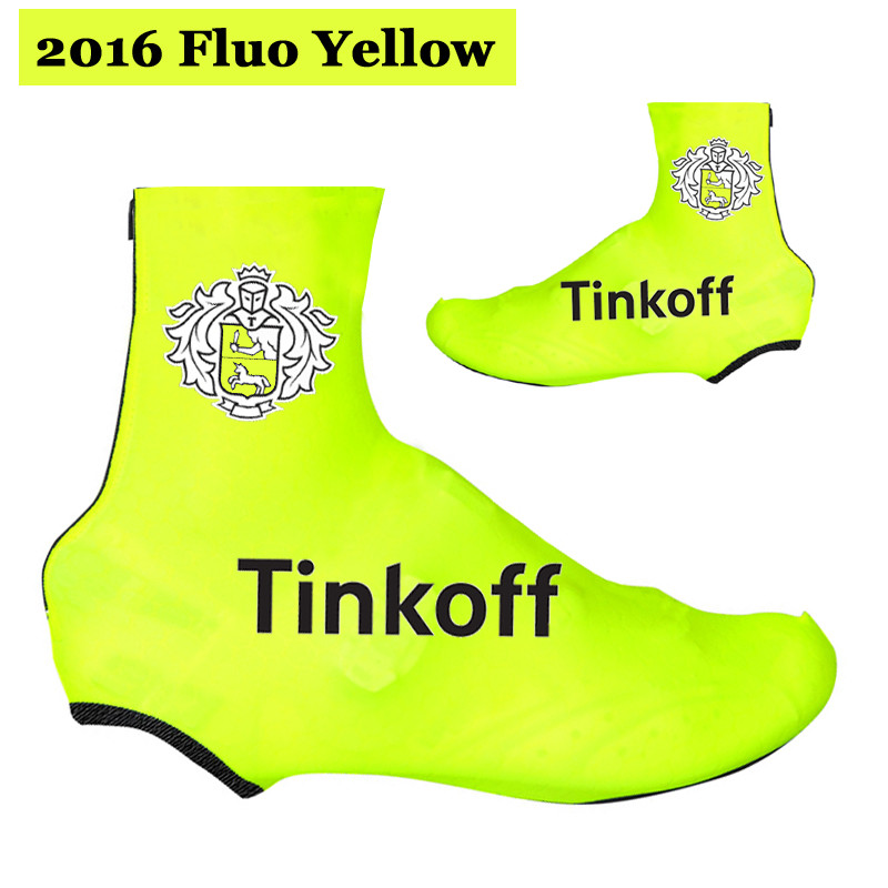 2016 Saxo Bank Tinkoff Copriscarpe Ciclismo Giallo